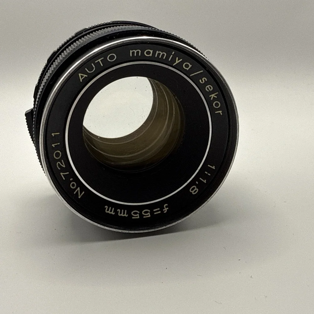 Auto Mamiya/Sekor SX 55 mm 1:1.8 Screw Mount Lens. Made In Japan. Lens Hood.